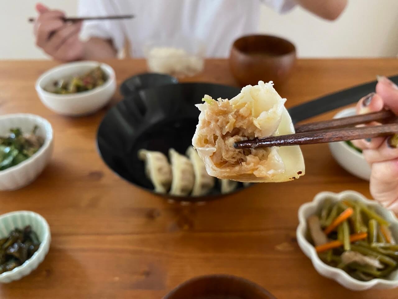 ソミート餃子の中身